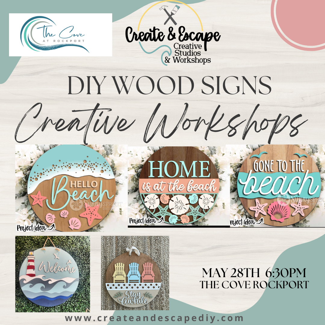 5/28 Tuesday  @7pm Summer Wood Signs | Open Workshop @ The Cove| Rockport, Ma