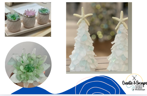 Sip & Create with Sea Glass Tree or Succulent 9/11 6:30pm @ The NexMex Thing | Open Workshop