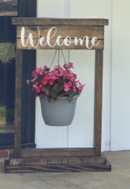 porch plant hanger Welcome Plant Hanger - Porch Planter