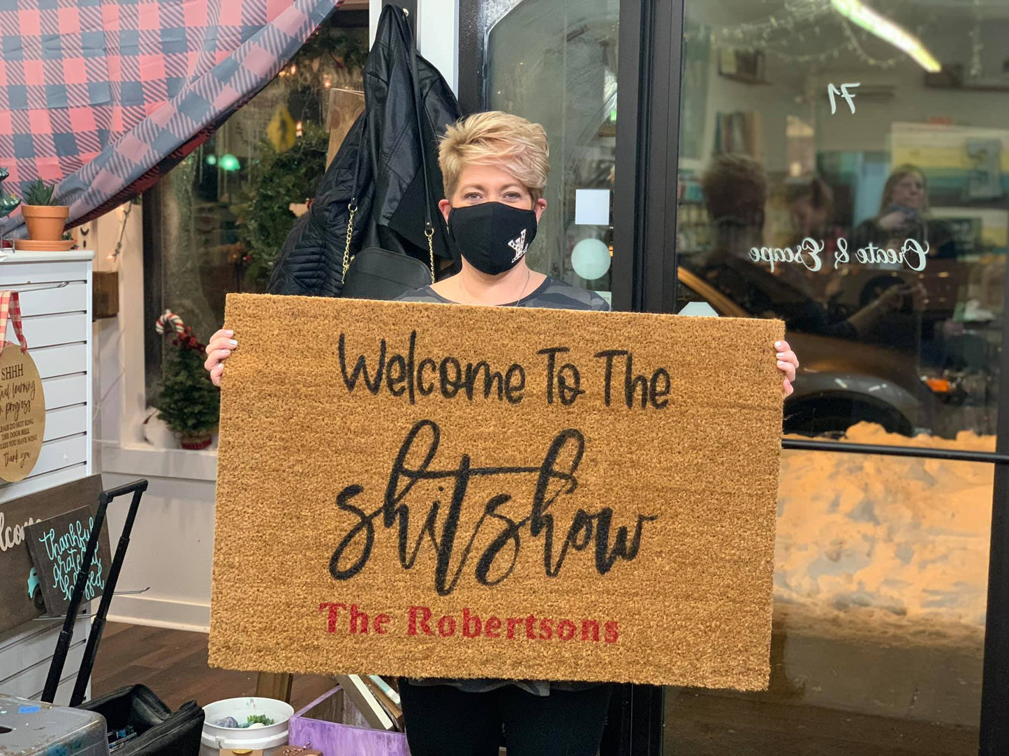 Welcome to the Shitshow - Door Mat | Design #1201