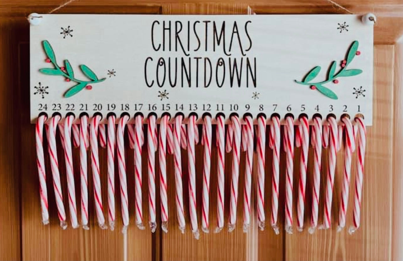 Candy Cane Christmas Countdown (candy canes included!) | Design #140013