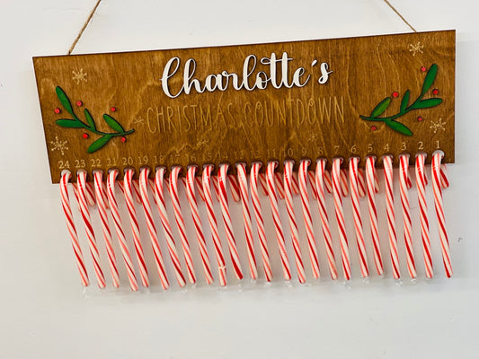 Candy Cane Christmas Countdown (candy canes included!) | Design #140013