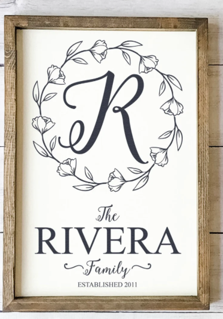 Floral Wreath Name, personalized | Design #433
