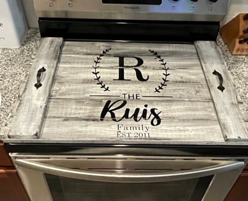 Family Est Tray with handles | Design #5008