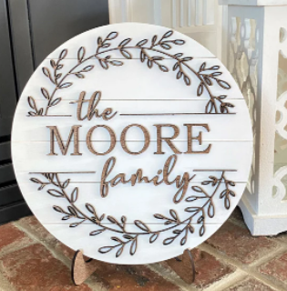 TOP SELLER Classic Wreath name 3D | Design #587