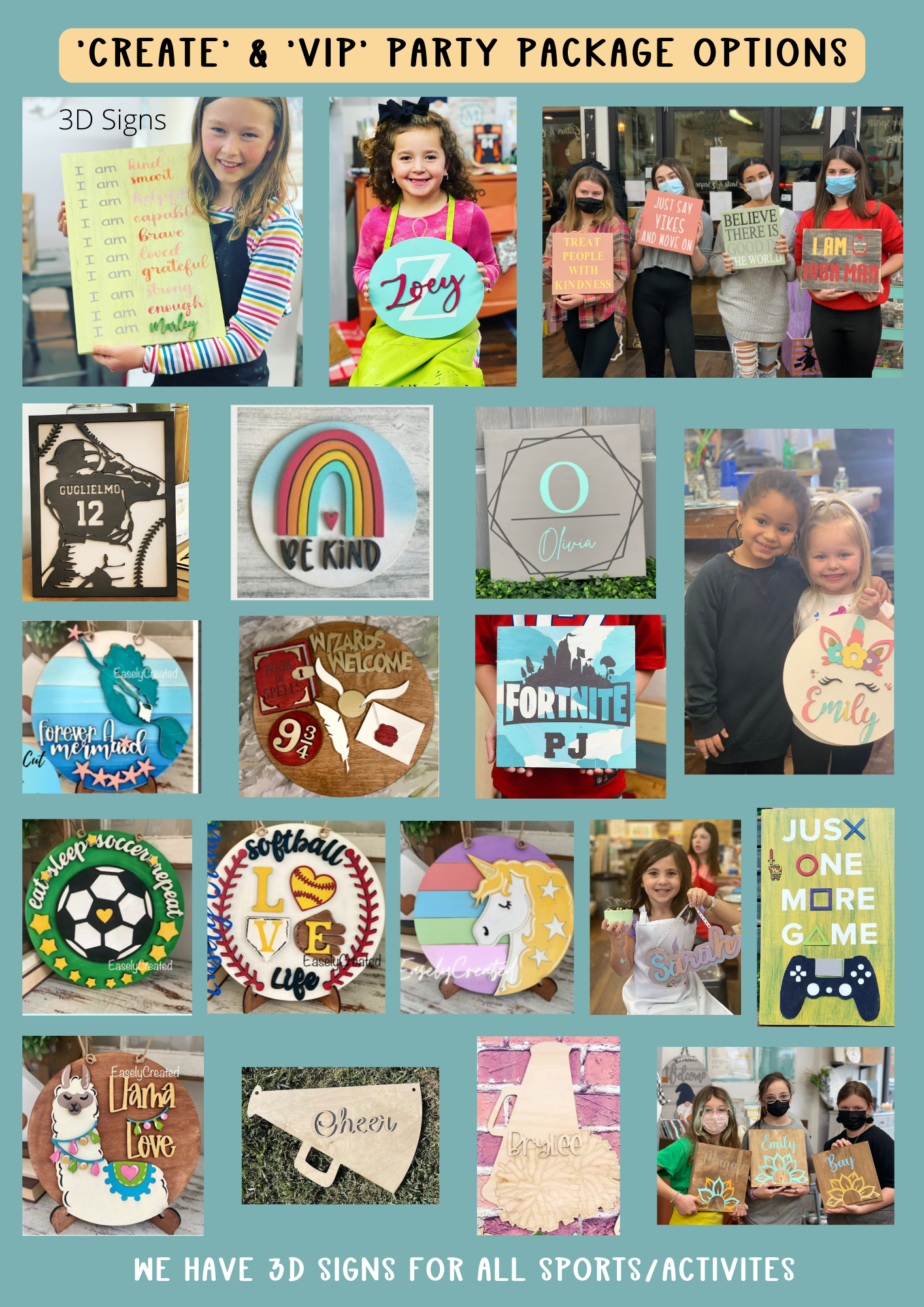 Top Package! VIP Makers" Party Package | Kids Parties