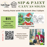Family Paint with The Grinch | 12/3 @3:00 PM Granite Coast Brewing Co.