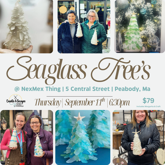 Sip & Create with Sea Glass Tree or Succulent 9/11 6:30pm @ The NexMex Thing | Open Workshop
