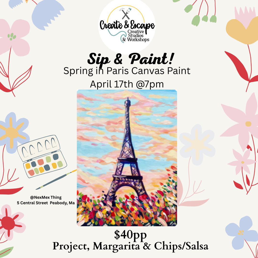 4.17.25 Paris Canvas Paint Night @ The NexMex Thing | Open Workshop