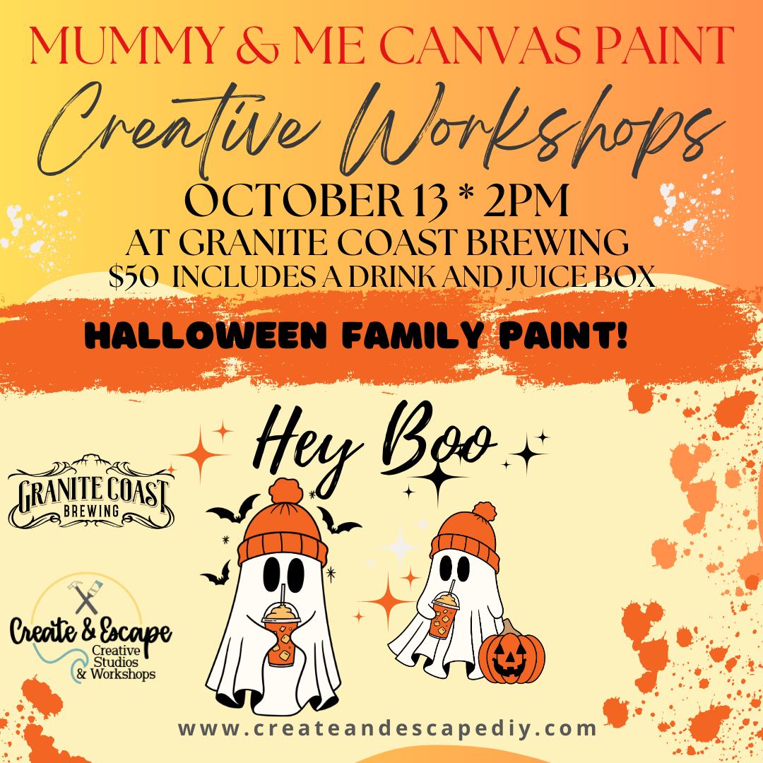 Mummy & Me Canvas Paint Granite Coast Brewing Co 10/13 2pm Open