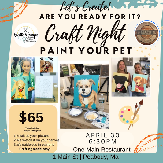 Paint your pet - 4/30/26 @6:30pm - One Main | Open Workshops