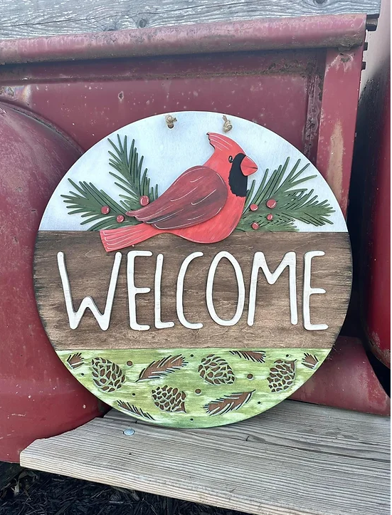 Welcome Holiday Cardinal New, 3D | Design d