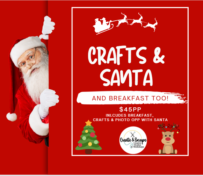 Sold out! 12.16.23 Sat 10am, Kids Breakfast & Crafts with Santa