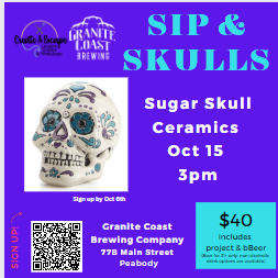 Sip &Paint Sugar Skulls @ Granite Coast Brewing Co | Open Workshop