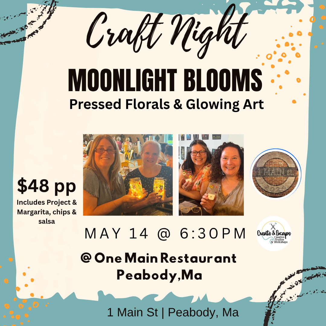 5/14/26 Moonlight Blooms - Pressed Flower Decor @ One Main Restaurant | Open Workshop