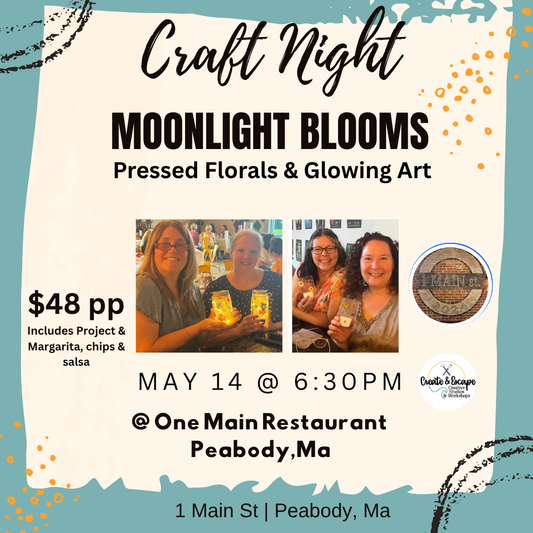 5/14/26 Moonlight Blooms - Pressed Flower Decor @ One Main Restaurant | Open Workshop