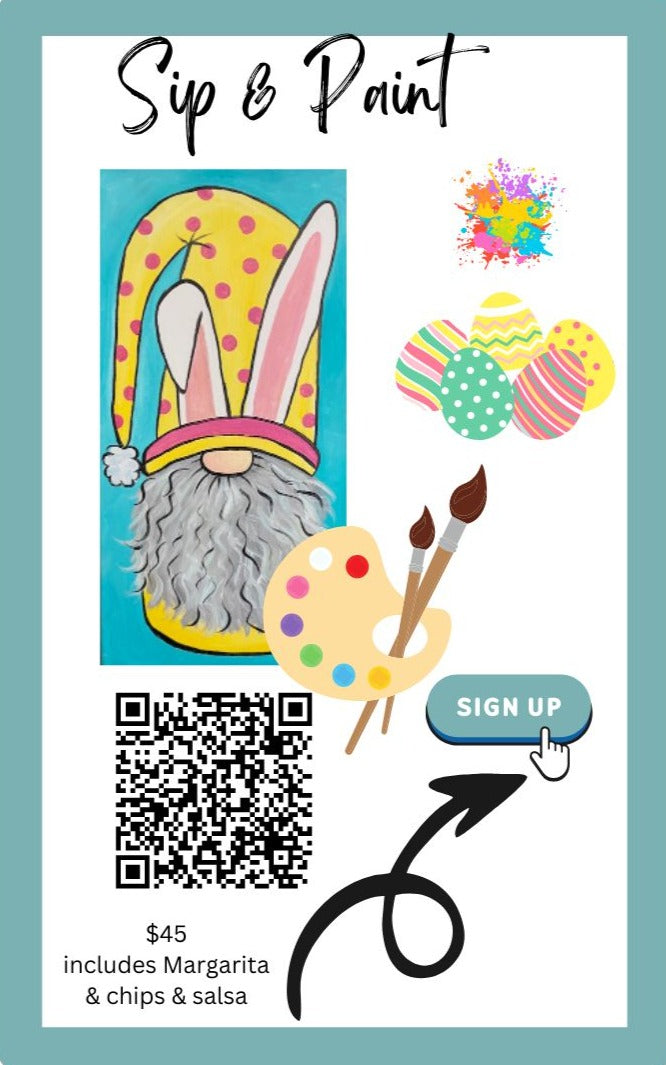 Easter Gnome Sip & Paint | 3.21.2024 at 7:00 at Nex Mex!