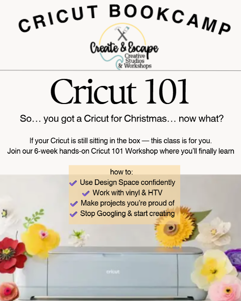 6 Week Cricut 101 Hands On Workshop @ Create & Escape | Open Workshop