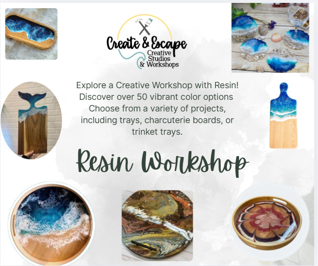 DIY Sea Glass Art & Resin Experience | 7.9.26 @6pm Create & Escape   | Private Event