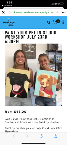 04.28.22 @6:30pm, Paint Your Pet! | Open Workshop