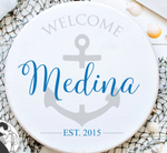 Welcome with anchor, personalized | Design #1008