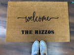 Welcome [LAST NAME] - Door Mat | Design #1204