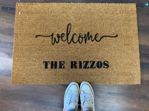 Welcome [LAST NAME] - Door Mat | Design #1204