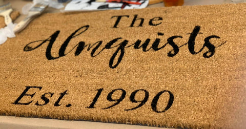 Modern [LAST NAME] Est [DATE] - Door Mat | Design #1208