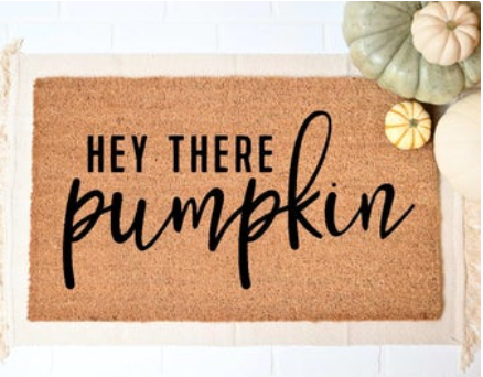 Hey Pumpkin - Door Mat | Design #1220