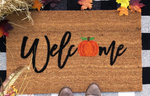 Welcome with pumpkin - Door Mat | Design #1224