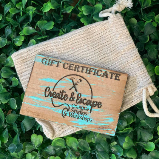 Escape Card Gift Cards – Create & Escape Creative Studio / DIY Workshops