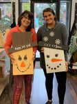 Reversible 11x36 Scarecrow + Snowman - Porch Sign | Design #1315