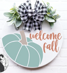 Welcome Fall cute pumpkin | Design #1364