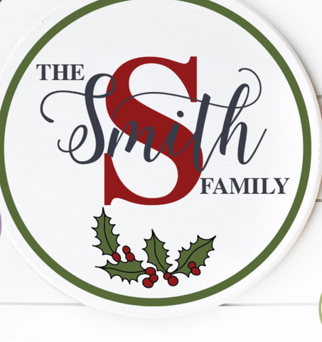 Christmas [LAST NAME] Family Holly | Design #1470