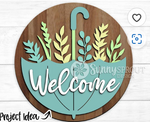 Welcome Spring Umbrella, 3D | Design #1549