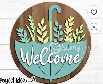 Welcome Spring Umbrella, 3D | Design #1549