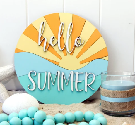 Hello Summer Sunset 3D | Design #1600