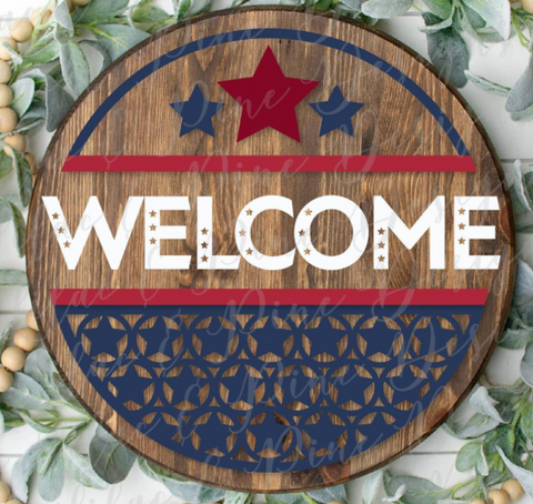 Welcome Patriotic Stars  | Design #1608