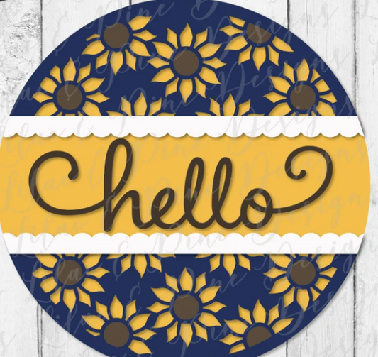 Sunflower Hello 3D | Design #1624