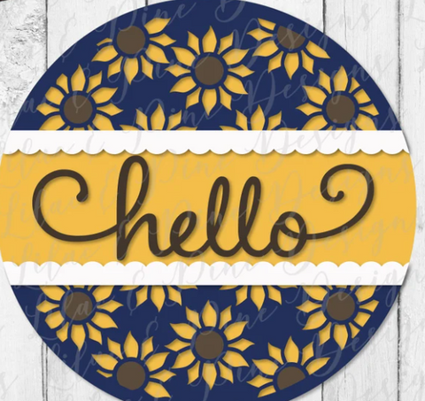 Sunflower Hello 3D | Design #1624