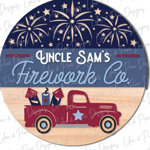 Uncle Sam Truck 4th of July 3D | Design #1630