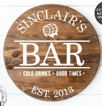 Bar Farmhouse Sign, personalized | Design #1734