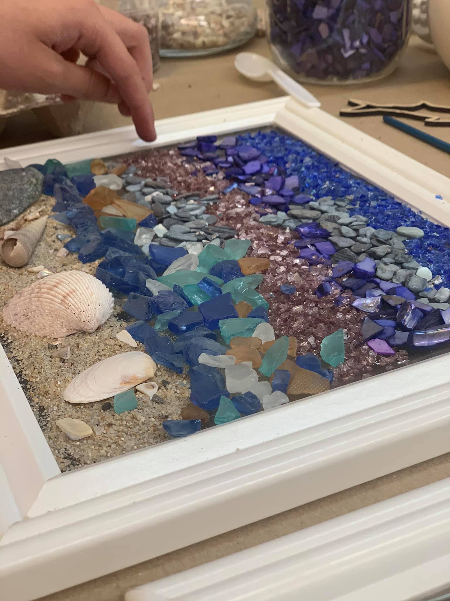 DIY Sea Glass Resin Art Join Open Sea Glass Session Create