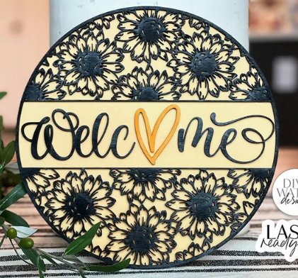 Welcome Heart Sunflower | Design #211