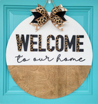 Welcome To Our Home, leopard print | Design #213
