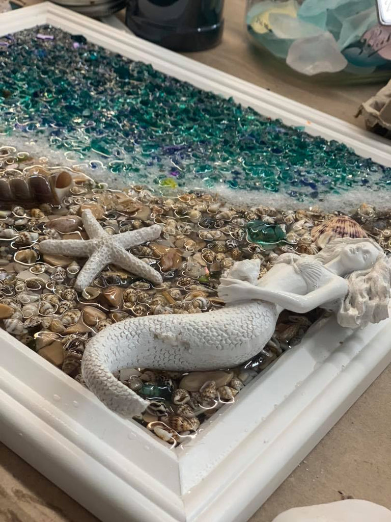 DIY Sea Glass Resin Art Join Open Sea Glass Session Create & Escape