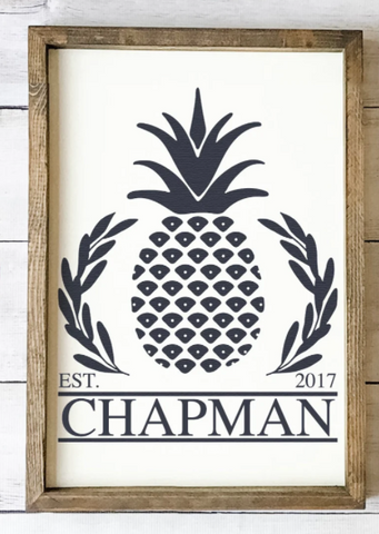 Pineapple Last Name, personalized | Design #429
