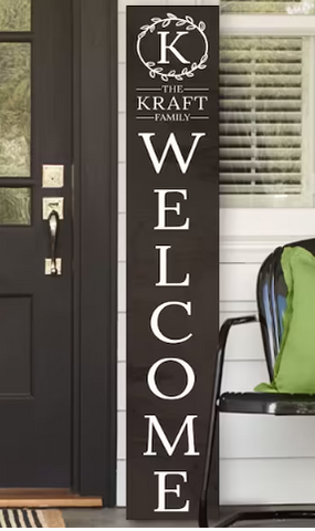 Family Welcome, personalized - porch sign | Design #440