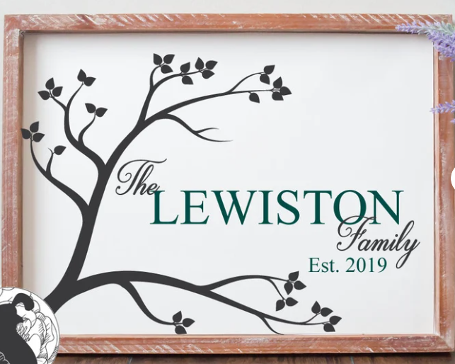 Family name Tree | Design #5005 – Create & Escape Creative Studio / DIY ...