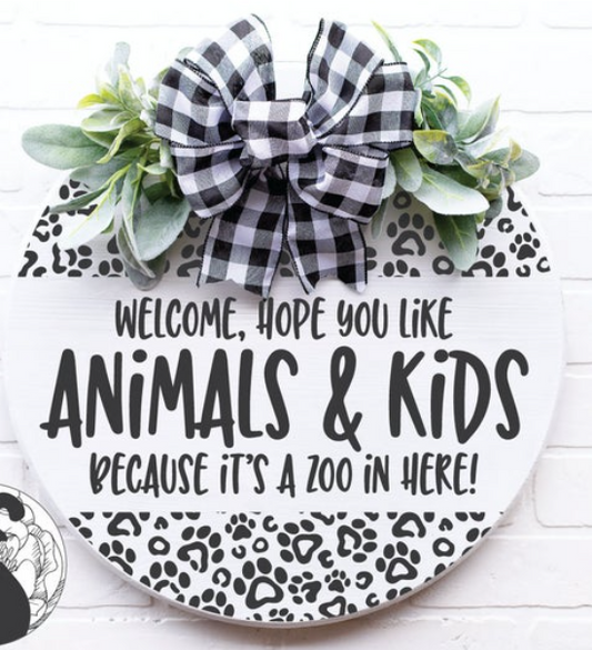 Welcome Hope You Like Animals & Kids | Design #535